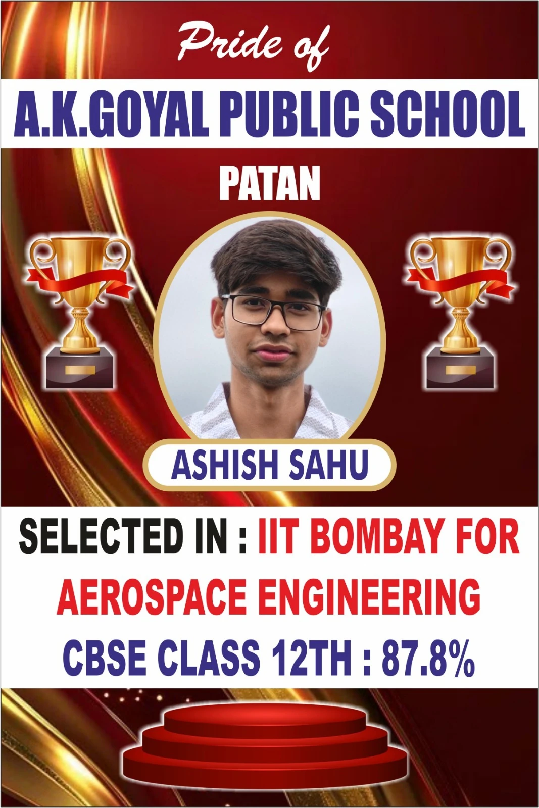 Ashish Sahu achiever poster