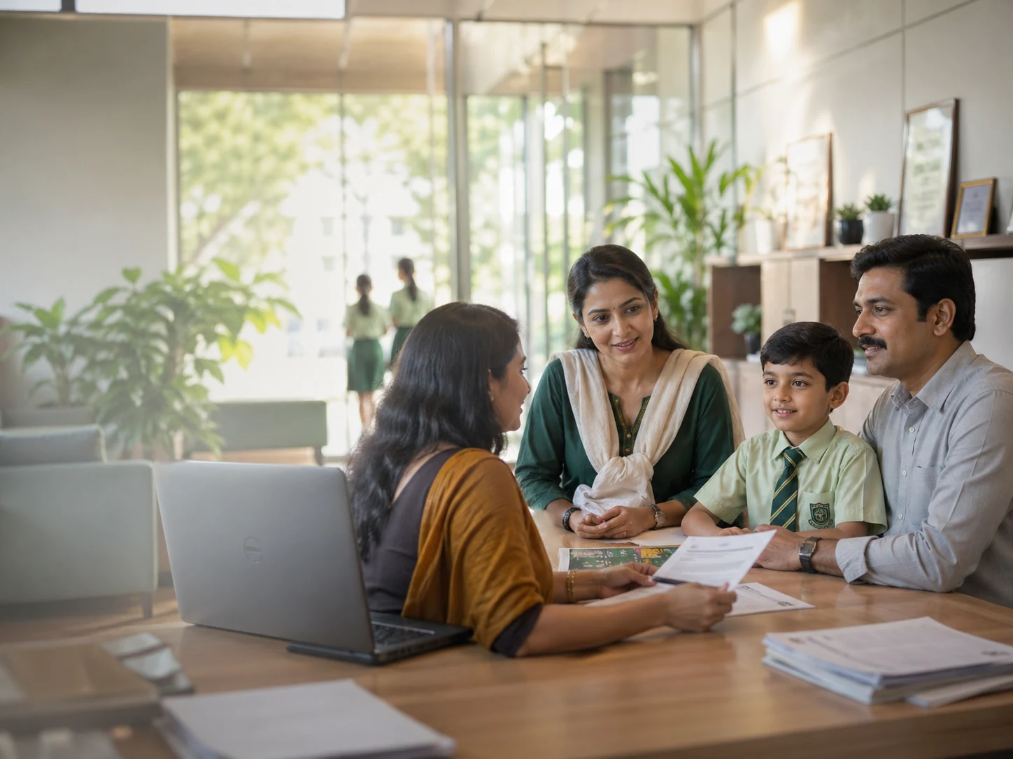 School admission interaction with parents