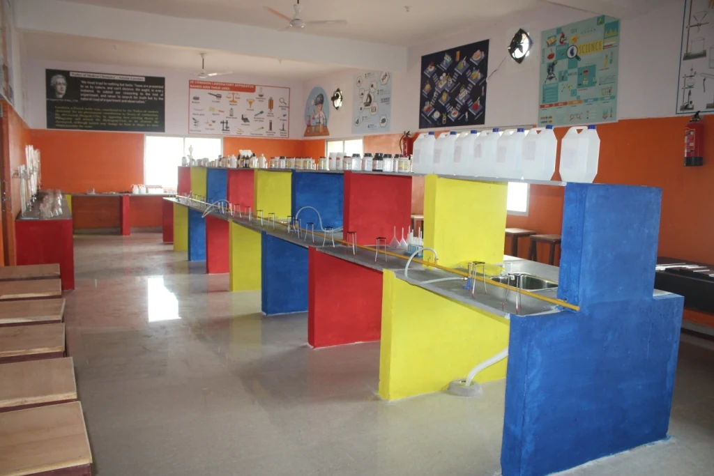 Chemistry laboratory at A.K Goyal Public School